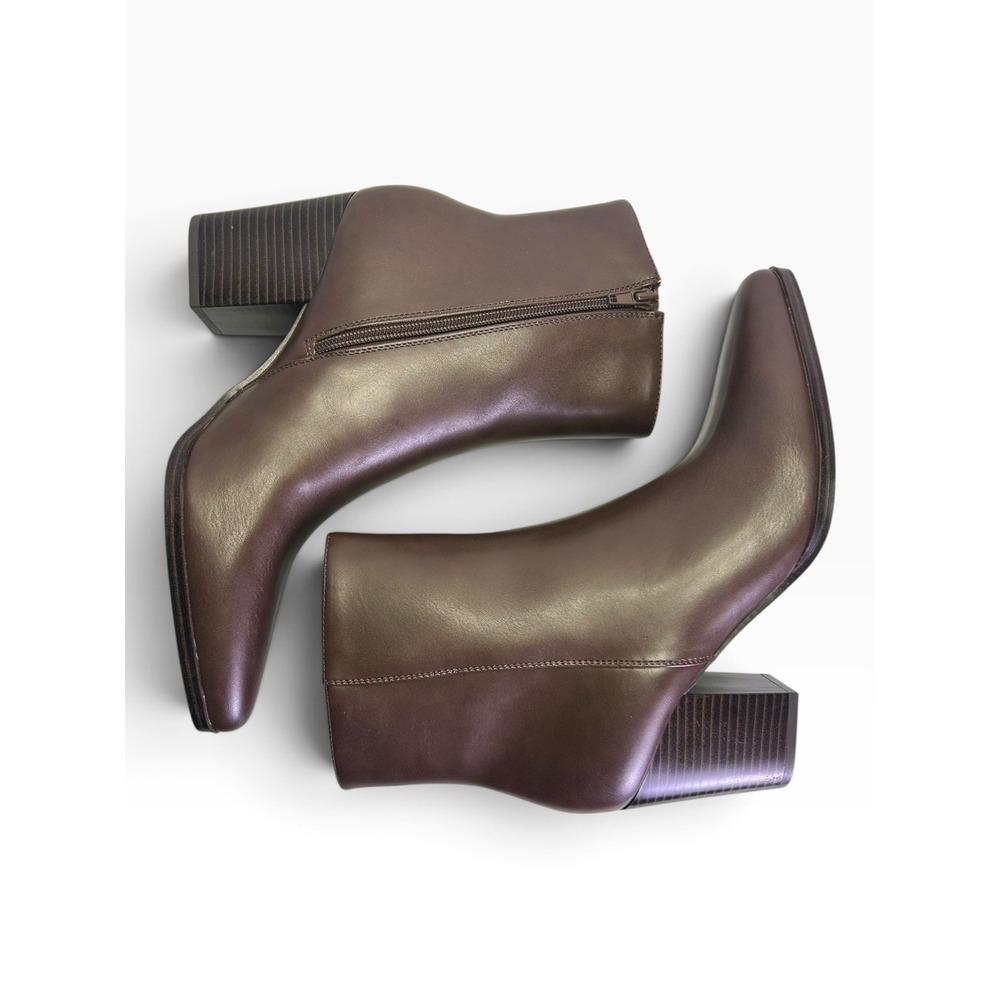 UNISA Women Pointed Toe Block Heel Ankle Boots Brown UNMAYDEN-R Size 8.5 M - Picture 5 of 8